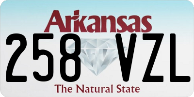 AR license plate 258VZL
