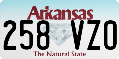 AR license plate 258VZO