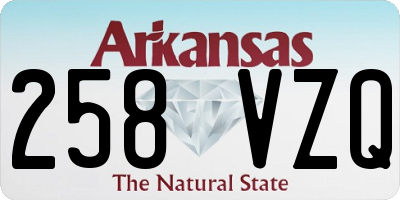 AR license plate 258VZQ