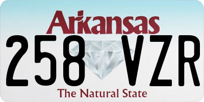 AR license plate 258VZR