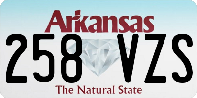 AR license plate 258VZS