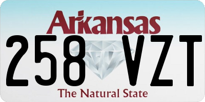 AR license plate 258VZT