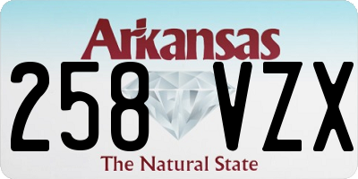 AR license plate 258VZX