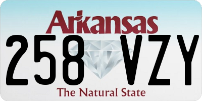 AR license plate 258VZY