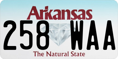 AR license plate 258WAA