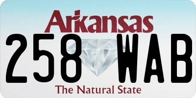 AR license plate 258WAB