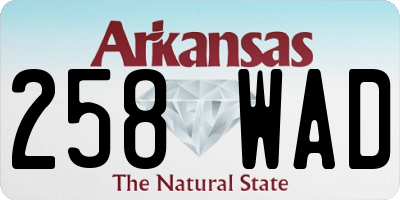 AR license plate 258WAD