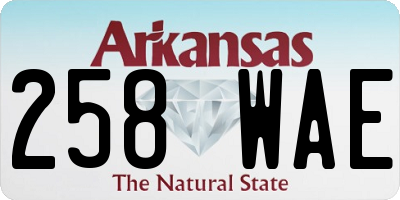 AR license plate 258WAE