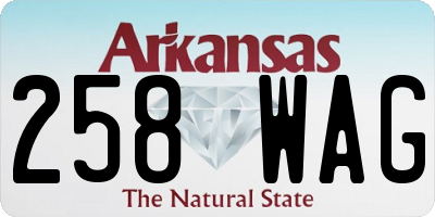 AR license plate 258WAG