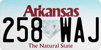 AR license plate 258WAJ