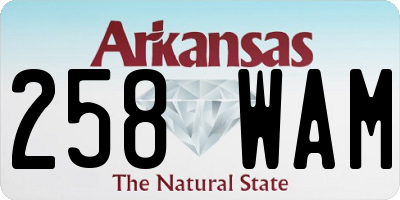 AR license plate 258WAM