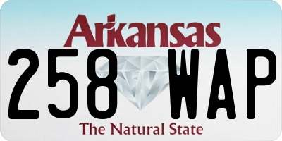 AR license plate 258WAP