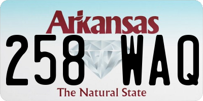 AR license plate 258WAQ