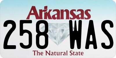 AR license plate 258WAS
