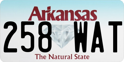 AR license plate 258WAT