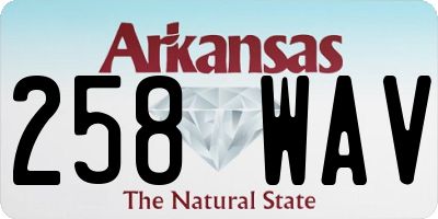 AR license plate 258WAV