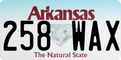 AR license plate 258WAX