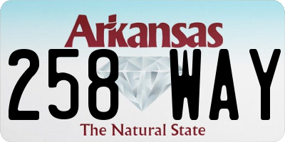 AR license plate 258WAY