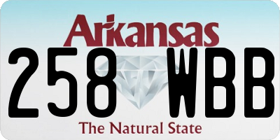 AR license plate 258WBB