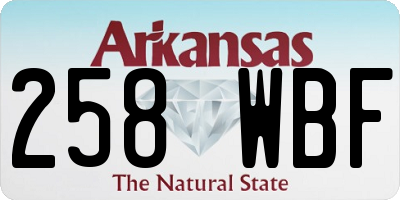 AR license plate 258WBF