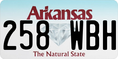 AR license plate 258WBH