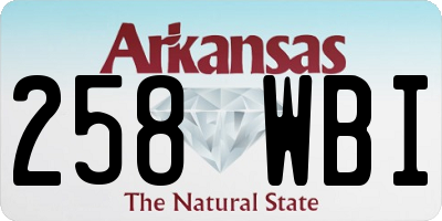AR license plate 258WBI