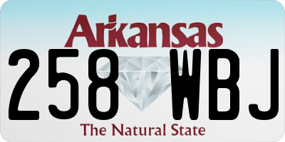 AR license plate 258WBJ
