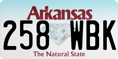 AR license plate 258WBK