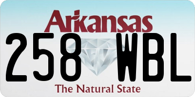 AR license plate 258WBL