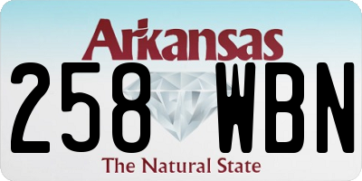 AR license plate 258WBN