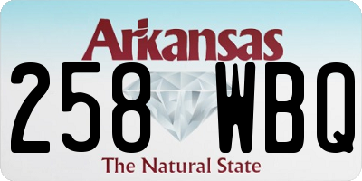 AR license plate 258WBQ
