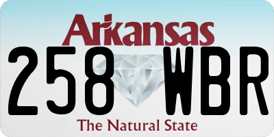 AR license plate 258WBR