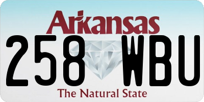 AR license plate 258WBU