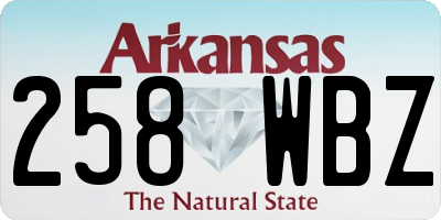 AR license plate 258WBZ