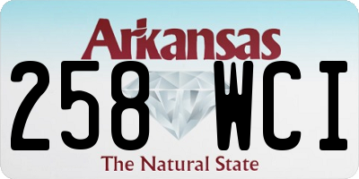 AR license plate 258WCI