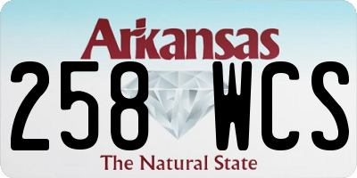 AR license plate 258WCS