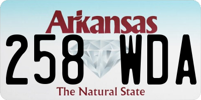 AR license plate 258WDA