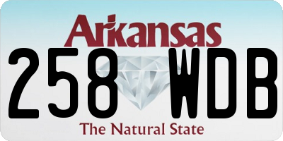 AR license plate 258WDB