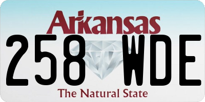 AR license plate 258WDE