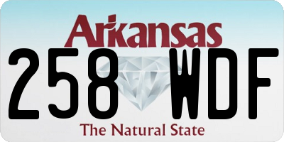 AR license plate 258WDF