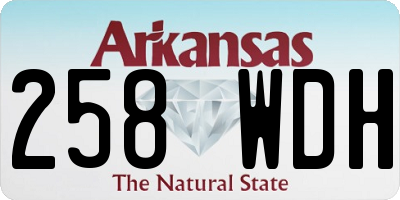 AR license plate 258WDH