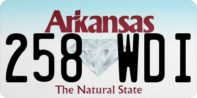 AR license plate 258WDI