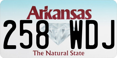 AR license plate 258WDJ