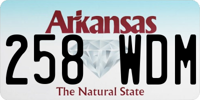 AR license plate 258WDM
