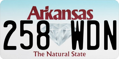 AR license plate 258WDN