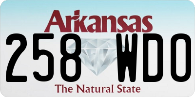 AR license plate 258WDO