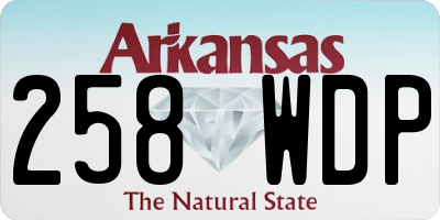 AR license plate 258WDP