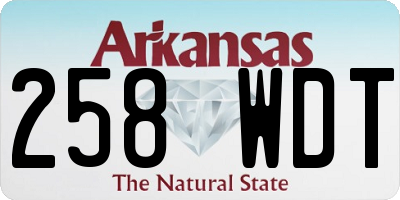 AR license plate 258WDT
