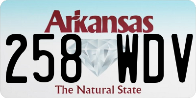 AR license plate 258WDV