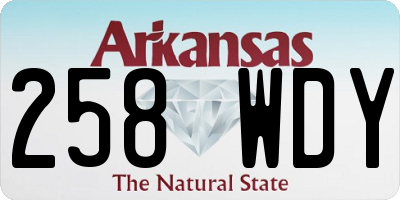 AR license plate 258WDY